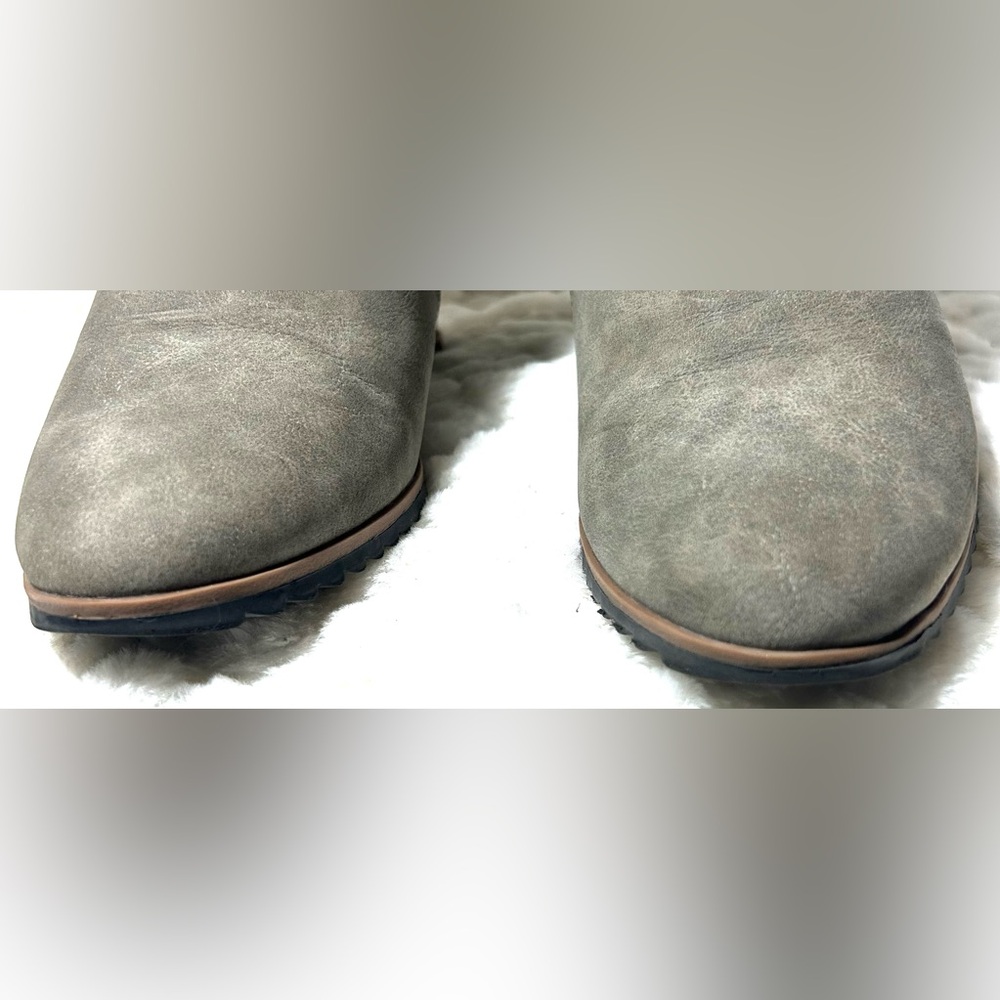 Soul Naturalizer Haley Gray zipper wedge heel Ankle Booties size 7.5 Wide - Picture 7 of 11